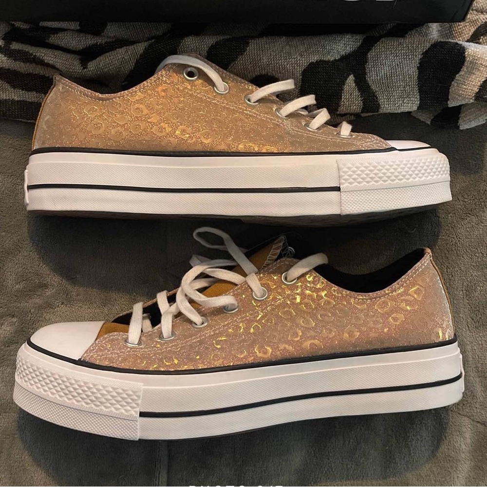Converse Chuck Taylor ALL STAR Platform Low WMNS Size 11 gold/black/white